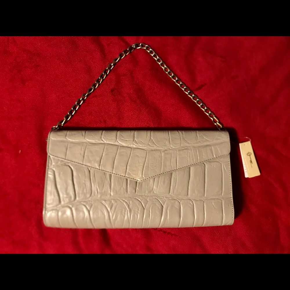 Taupe Genuine Leather Purse